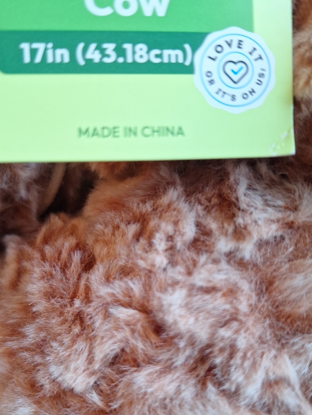 Lush Tan Plush Highland Cow with Cream Accents 17" - Picture 3 of 3